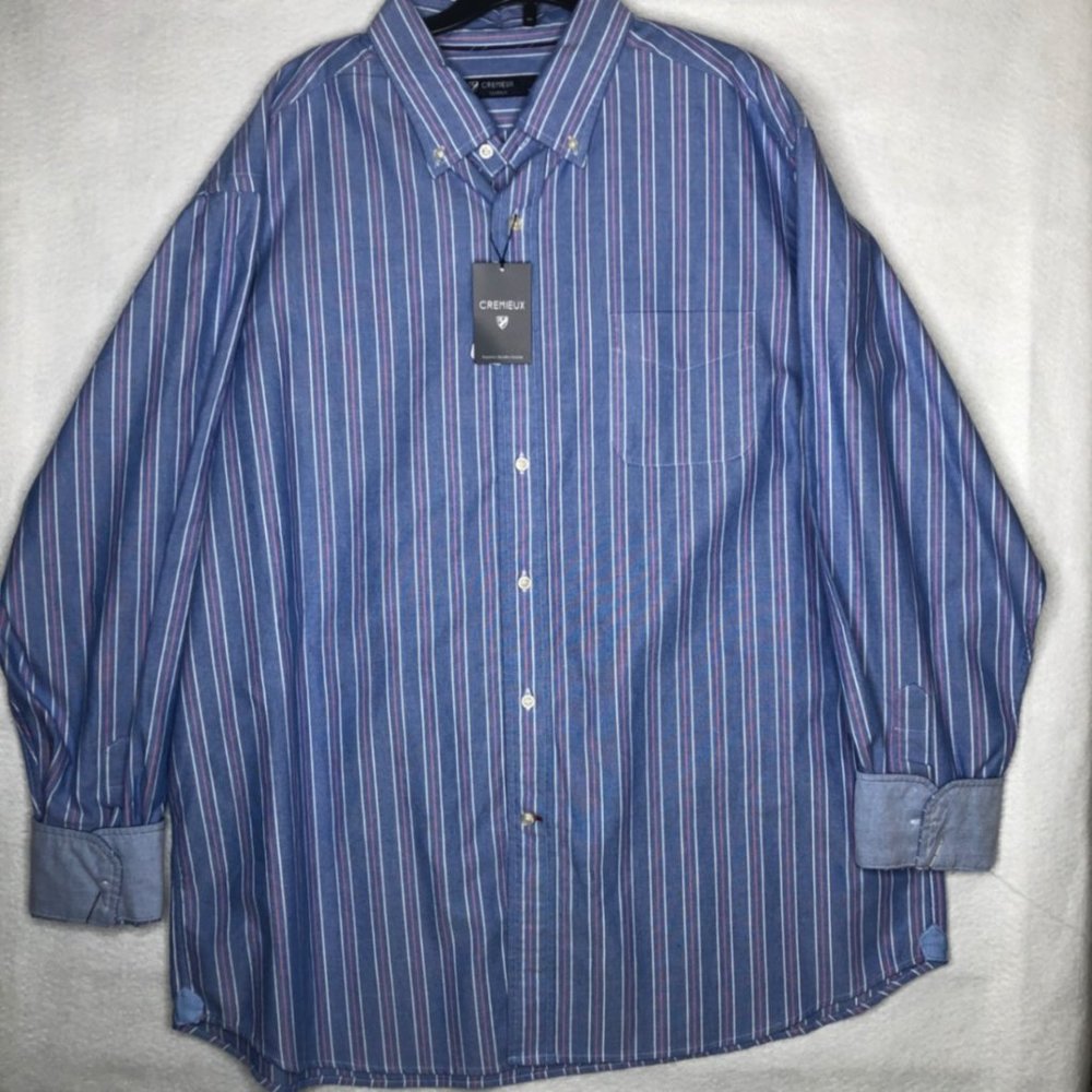 Daniel Cremieux Mens Striped Button Down Shirt XL